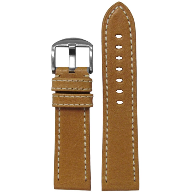 Vegetable Tanned Vintage Leather Watch Band | Tan | Hadley Roma MS2040
