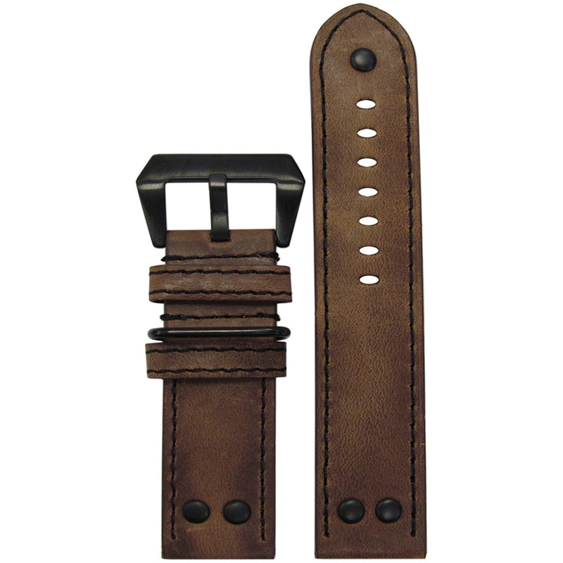 Vintage Leather Watch Band | MB-1 Pilot | Distressed Brown