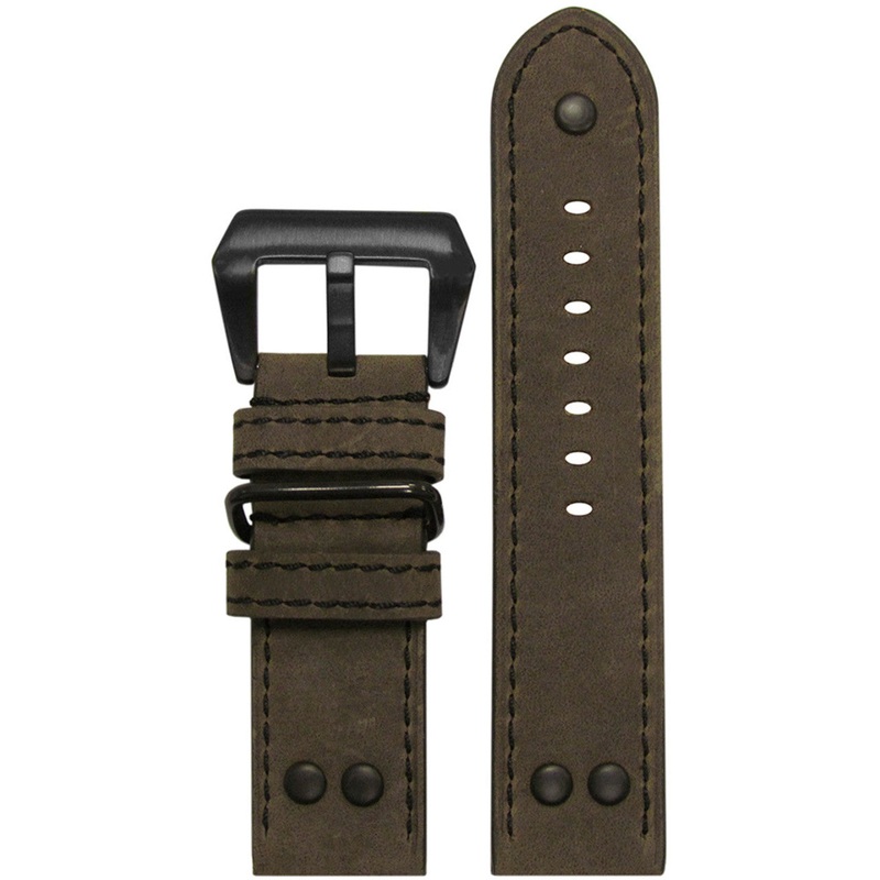 Vintage Leather Watch Band | MB-1 Pilot | Olive