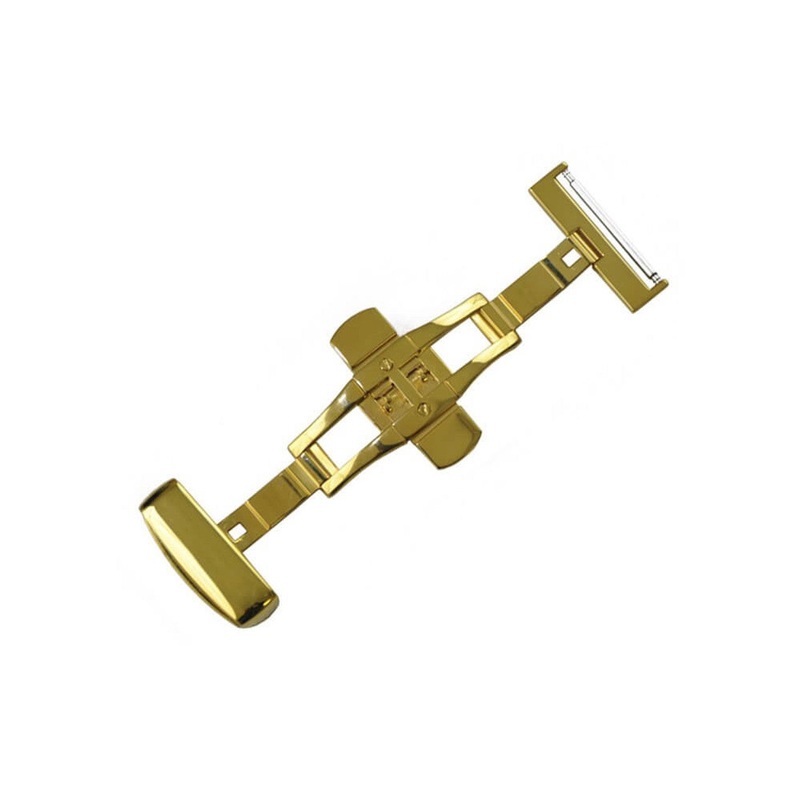 Butterfly Deploy Watch Buckle | Push Button | Gold-Tone