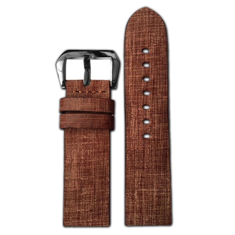 Vintage Leather Watch Band | Flat | Stitchless | Bordeaux