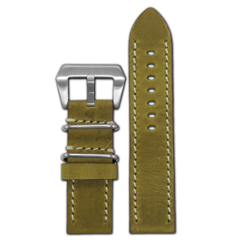 Vintage Leather Watch Band | “Skytrooper” | Honey | Off-White Stitch