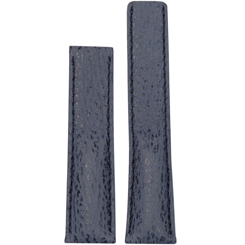 Genuine Shark Watch Band | Grey | Black Stitch | for Breitling Deploy