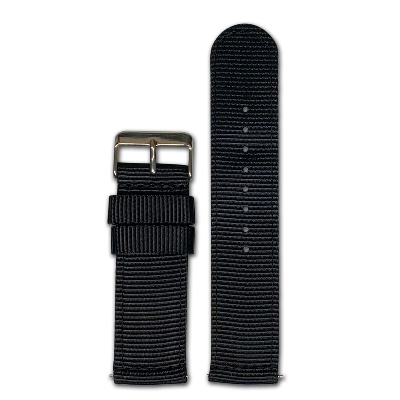 18mm Smart Watch Band | Quick Release | Nylon | Black