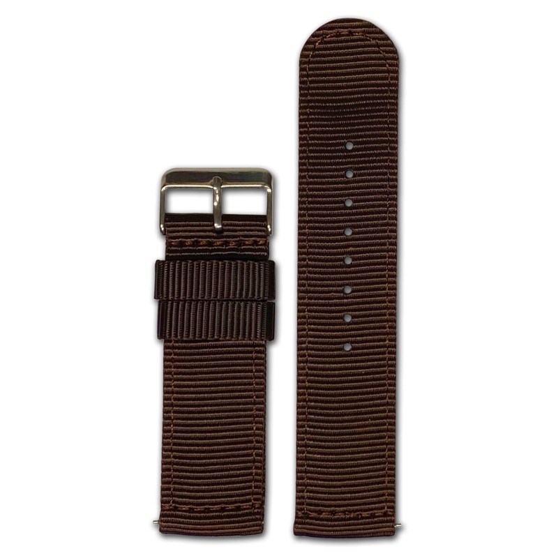 18mm Smart Watch Band | Quick Release | Nylon | Brown
