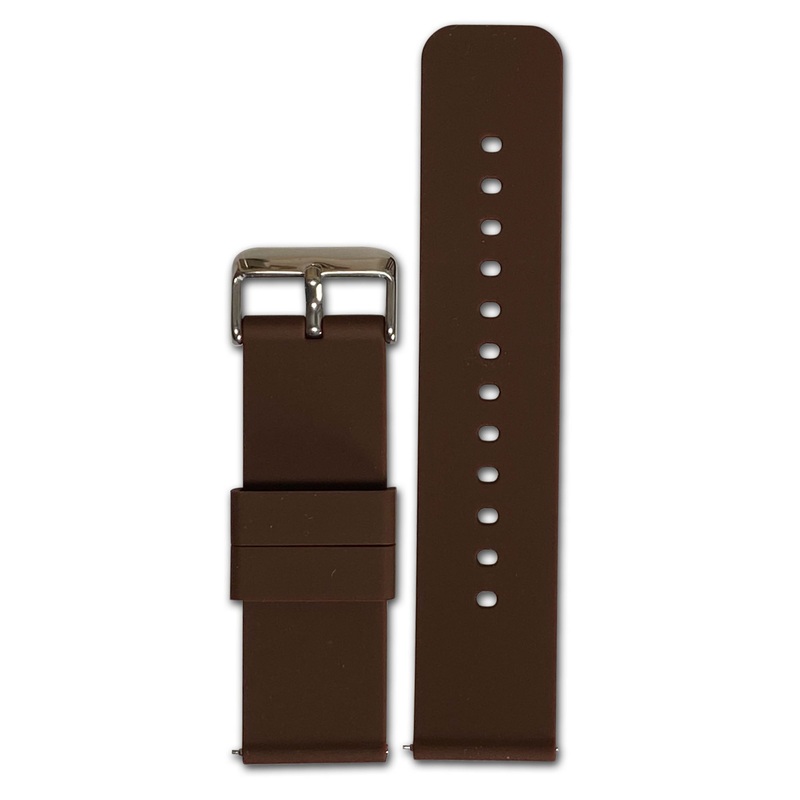 18mm Smart Watch Band | Quick Release | Silicone | Brown