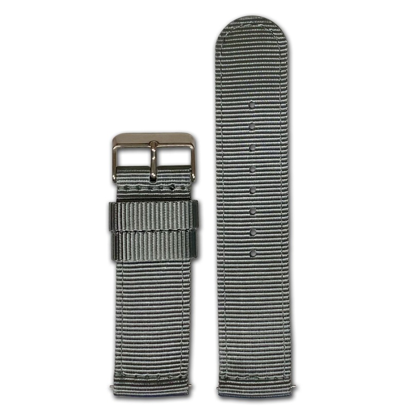 18mm Smart Watch Band | Quick Release | Nylon | Grey