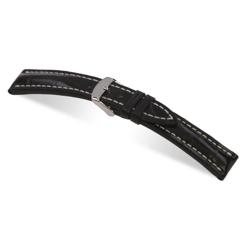 Genuine Alligator Watch Band | Jet | Black | For Breitling