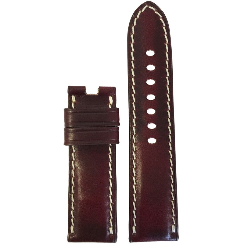 Chromexcel Horween Leather Watch Band | Dark Burgundy | For Panerai Deploy