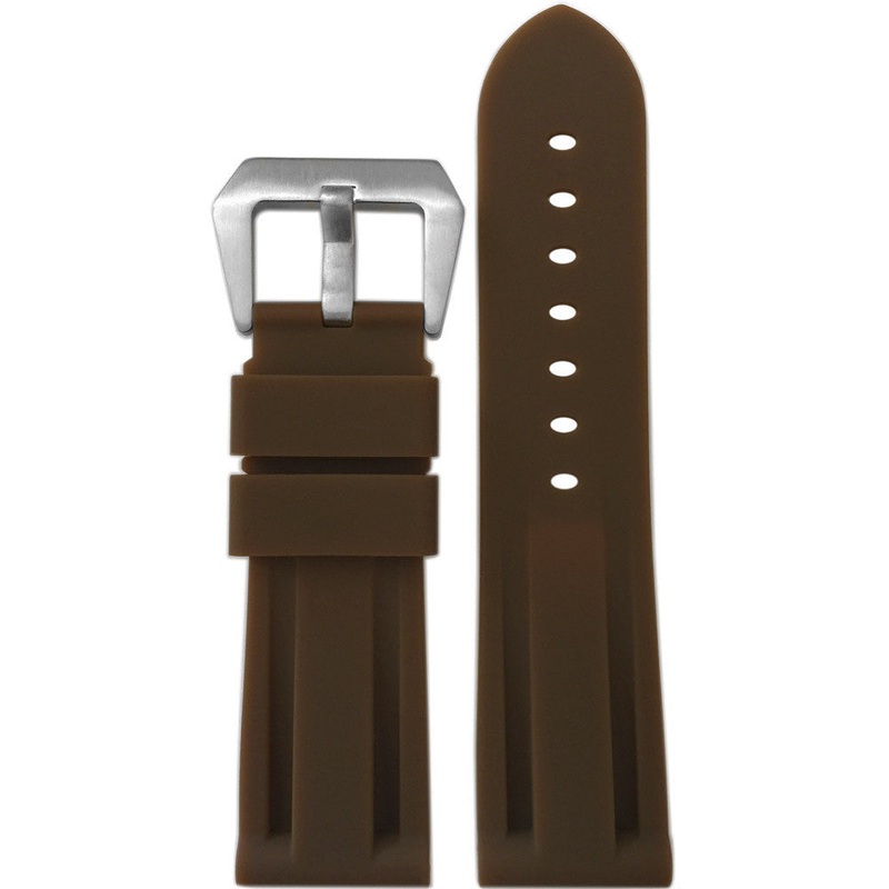 Waterproof Silicone Rubber Watch Band | Diver | Brown | For Panerai