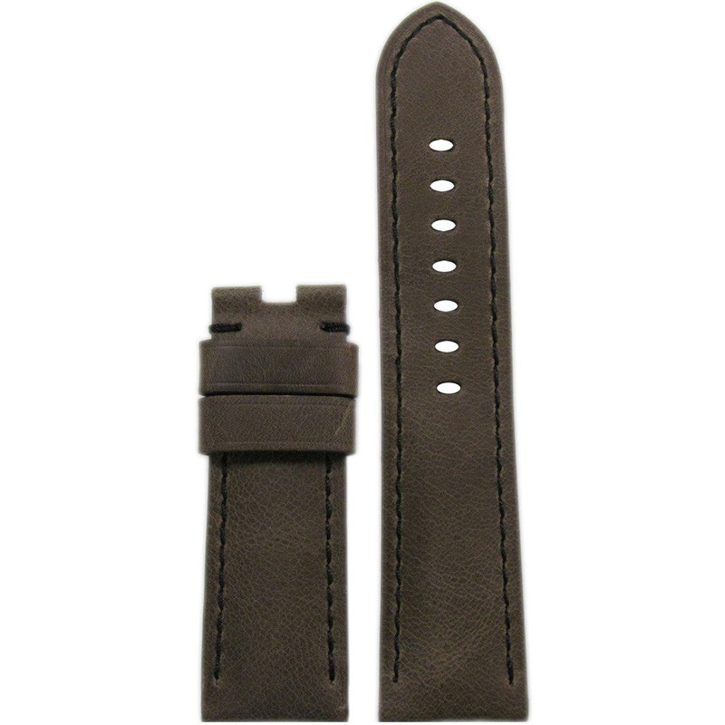 Vintage Leather Watch Band | “Bomber” | Dark Brown | For Panerai Deploy