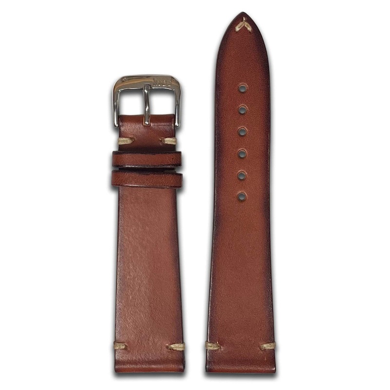 Oak Leather Watch Band | 2.7mm | Tobacco | Minimal Stitch | For Panerai