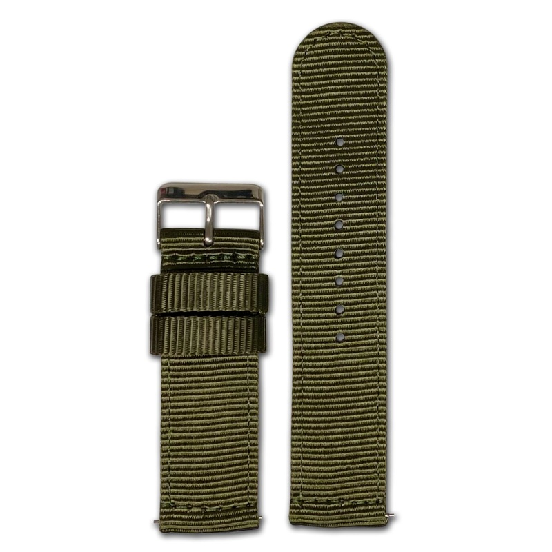 22mm Smart Watch Band | Quick Release | Nylon | Olive