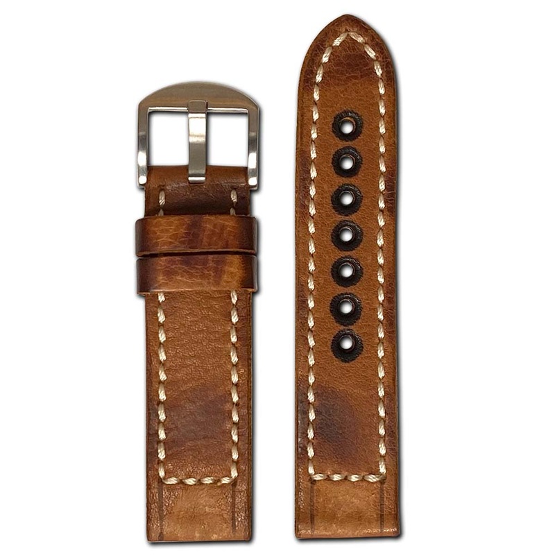 Genuine Vintage Leather Watch Band | Liverpool | Honey | For Panerai