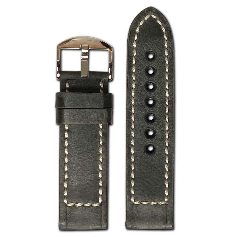 Genuine Vintage Leather Watch Band | Liverpool | Stone Grey | For Panerai
