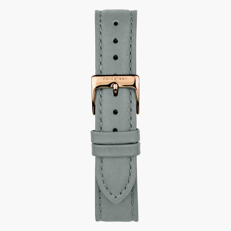 Grey Leather – Rose Gold