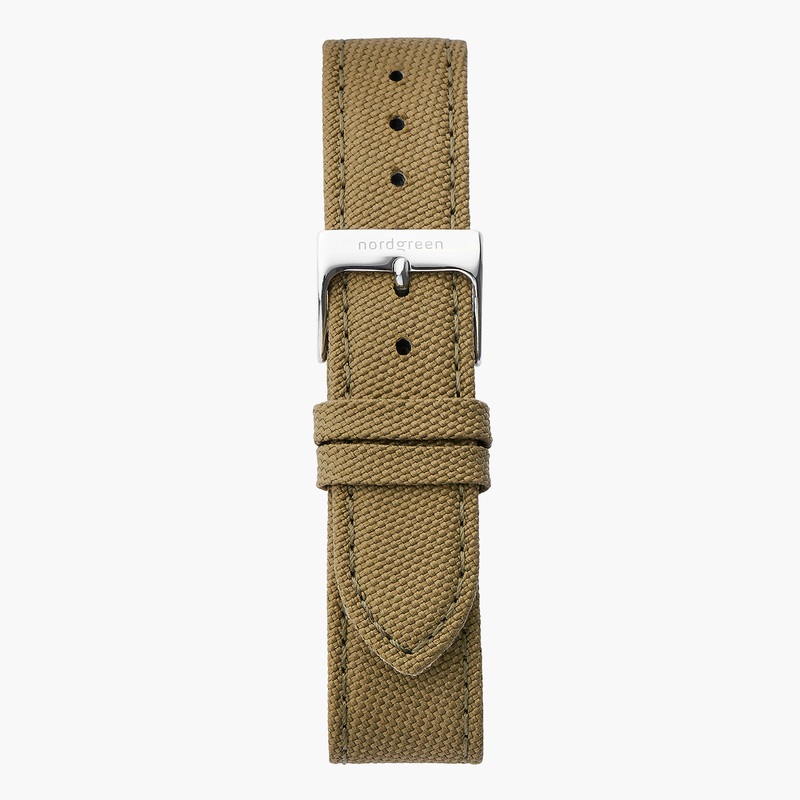Army Green Nylon – Silver