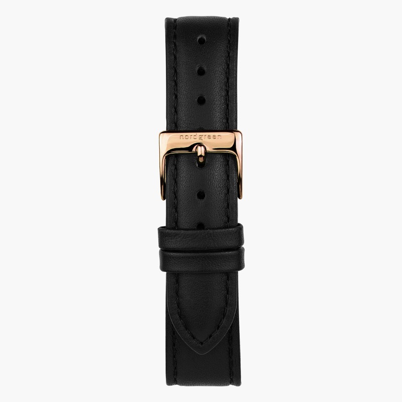 Black Leather XL – Rose Gold