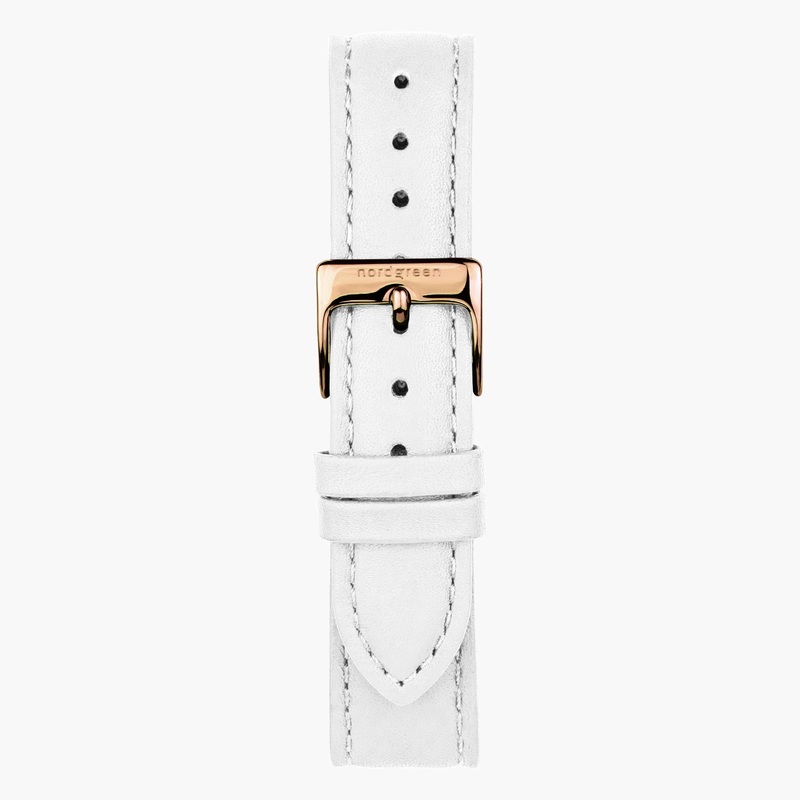 White Leather – Rose Gold