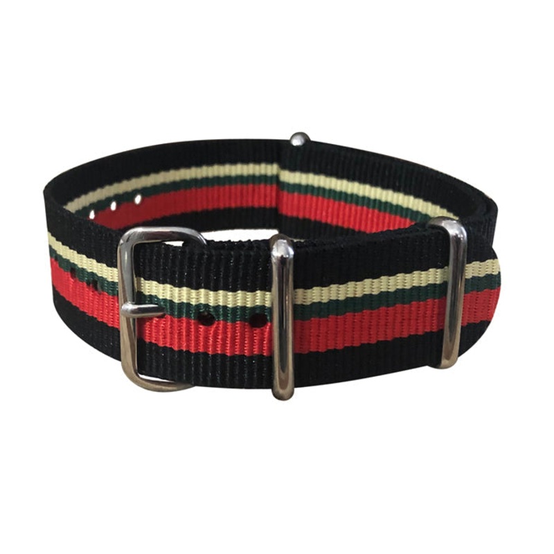Major Ballistic Nylon Watch Strap w/ Polished Hardware 20mm