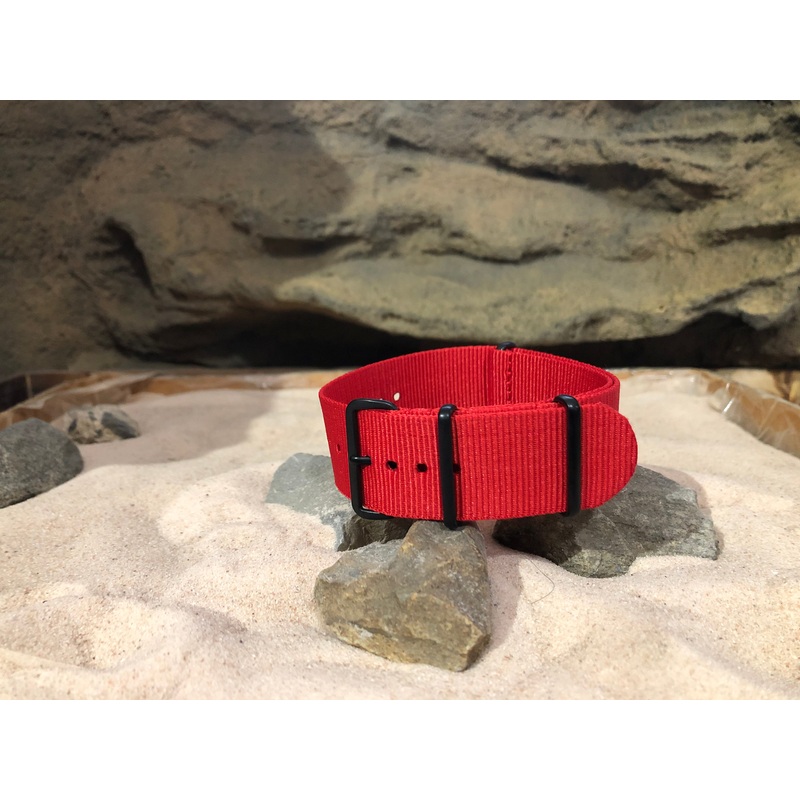 O-Negative Red | One-Piece | Nylon | PVD (Black) Hardware