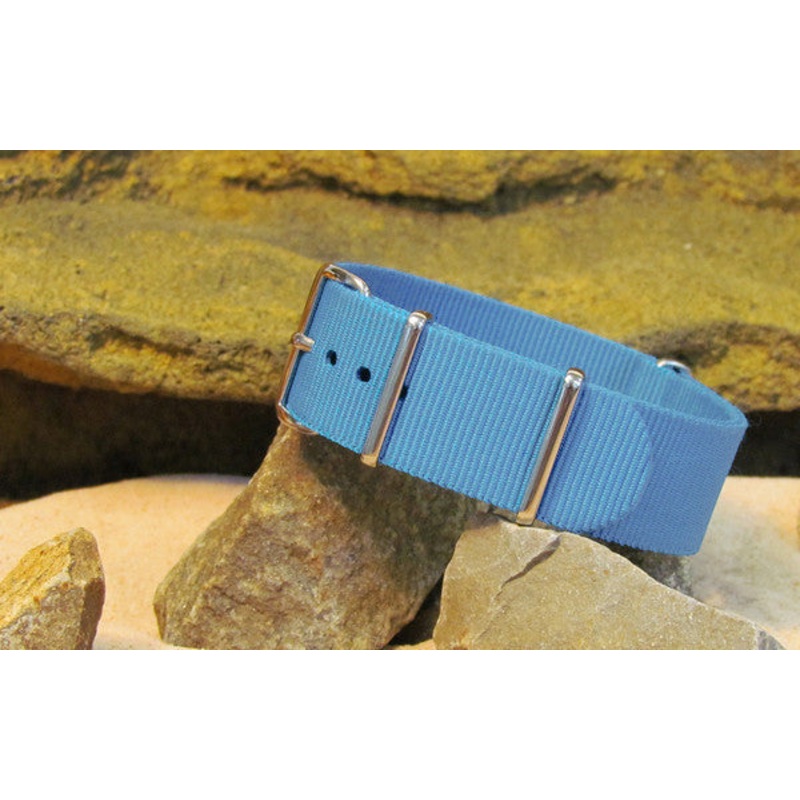 Airborne | Light Blue | One-Piece | Nylon | Polished Hardware