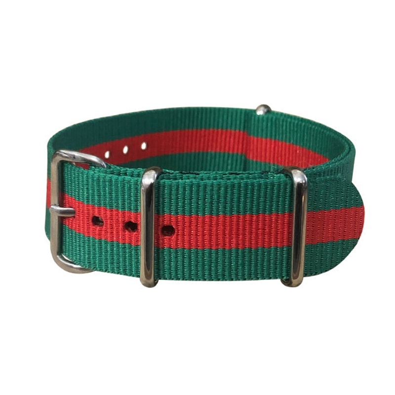 Analog II | Green & Red | One-Piece | Nylon | Polished Hardware