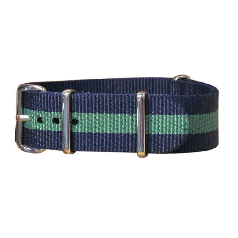 Aurora | Navy & Green | One-Piece | Nylon | Polished Hardware