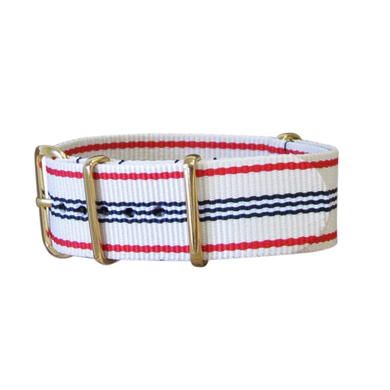 Colonial | White & Red & Navy | One-Piece | Nylon | Gold Hardware