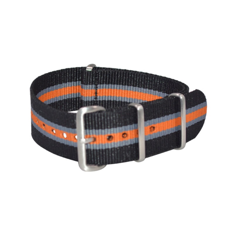 Gamma | Black & Gray & Orange | One-Piece | Nylon | Brushed Hardware