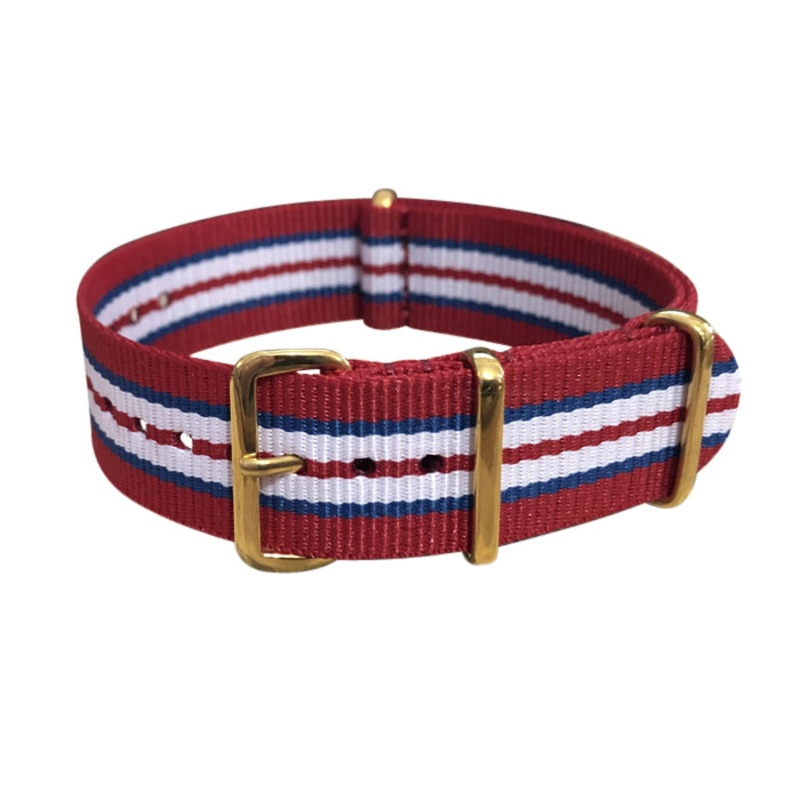 Lexington | Red & Navy & White | One-Piece | Nylon | Gold Hardware