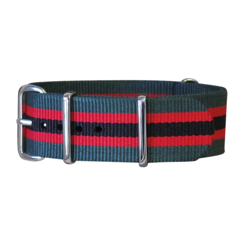 Lumberjack | Dark Green & Red & Black | One-Piece | Nylon | Polished Hardware