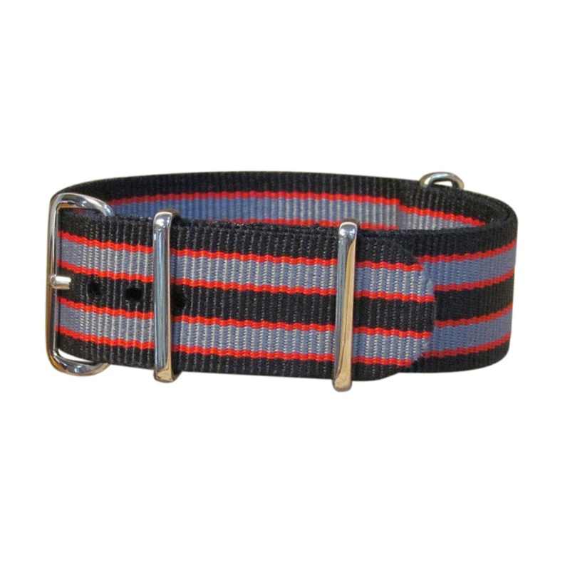 MI6 Bond II | Black & Grey & Red | One-Piece | Nylon | Polished Hardware