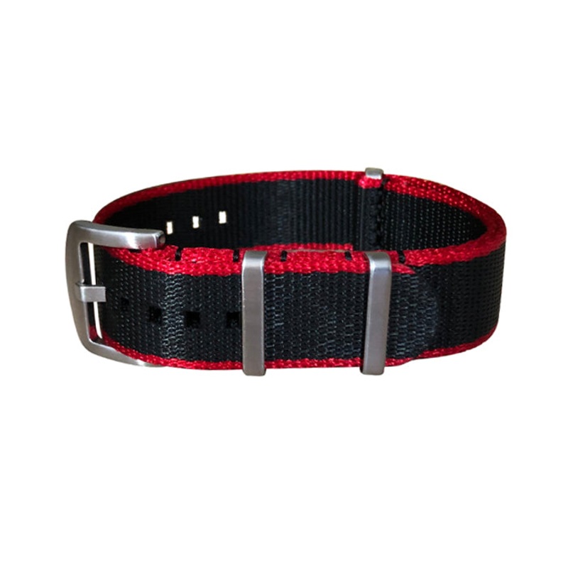 Octane | Black & Red | One-Piece | Seatbelt | Brushed Hardware