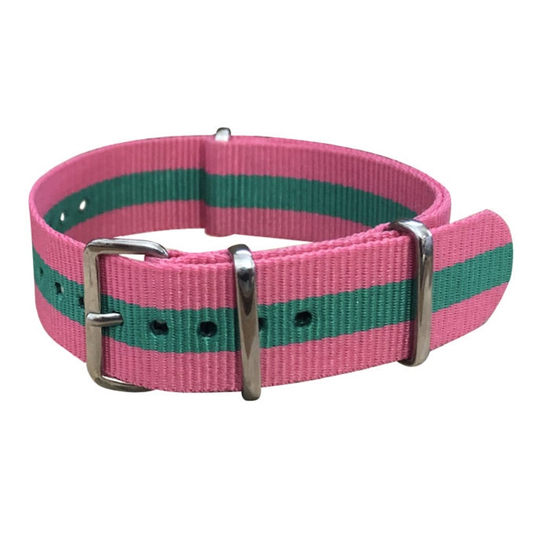 Rosette | Pink & Green | One-Piece | Nylon | Polished Hardware