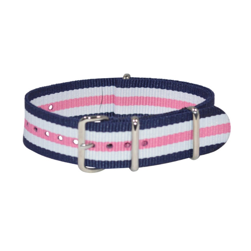 Rosie | Navy & Pink & White | One-Piece | Nylon | Polished Hardware