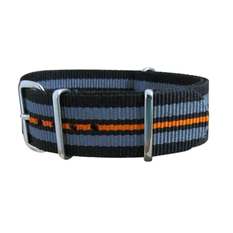 Shockwave | Black & Gray & Orange | One-Piece | Nylon | Polished Hardware