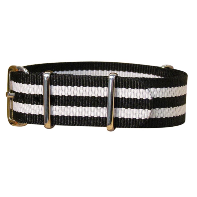 Sinatra | Black & White | One-Piece | Nylon | Polished Hardware