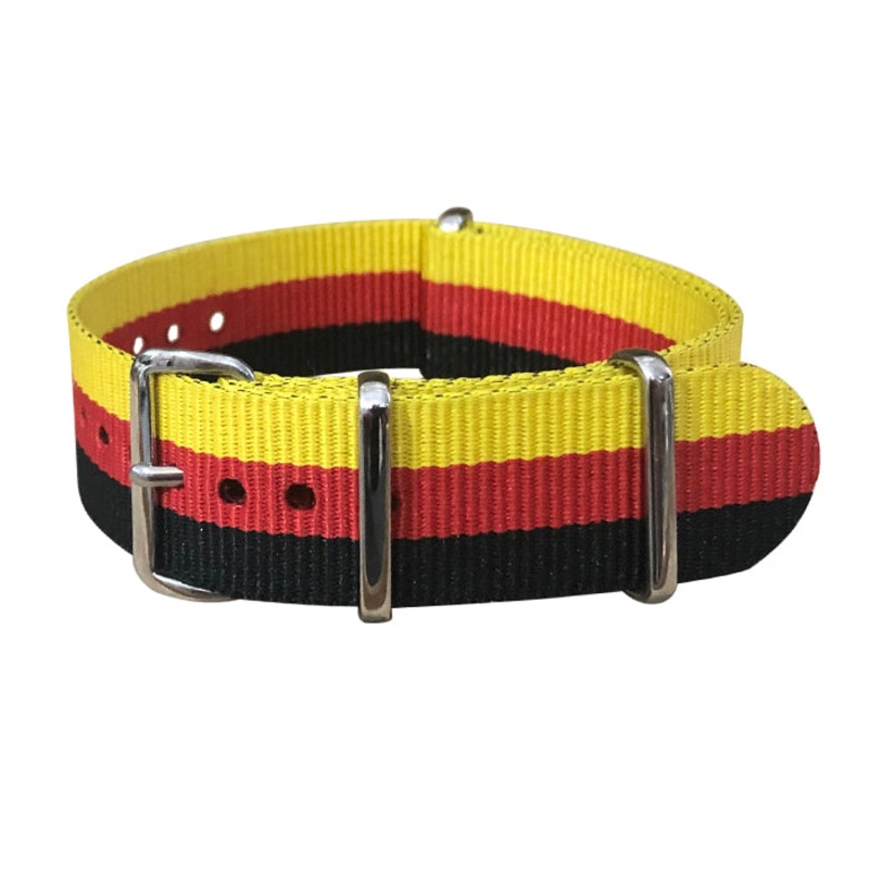 Sunset | Yellow & Black & Red | One-Piece | Nylon | Polished Hardware