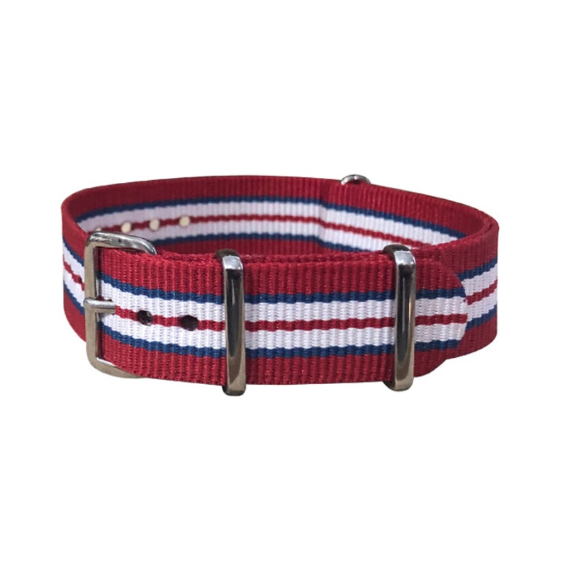 Lexington | Red & Navy & White | One-Piece | Nylon | Polished Hardware