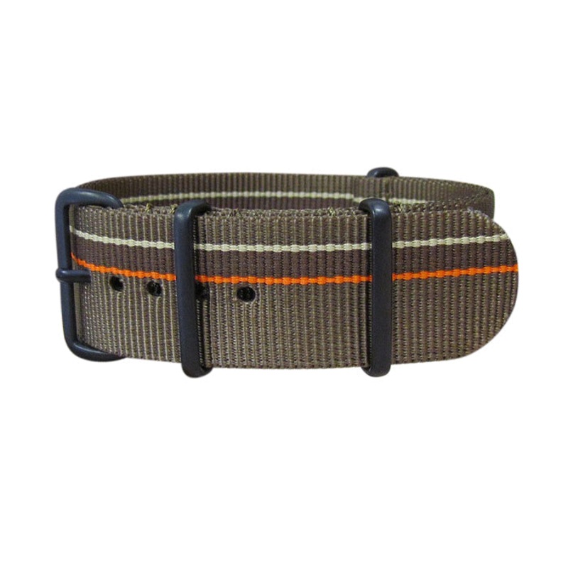 Watchuseek F71 | Brown & Tan & Orange | One-Piece | Nylon | PVD Hardware