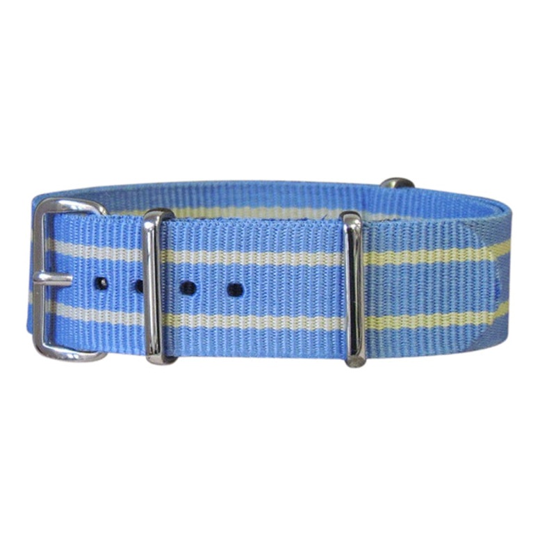 Sparrow | Light Blue & Tan | One-Piece | Nylon | Polished Hardware