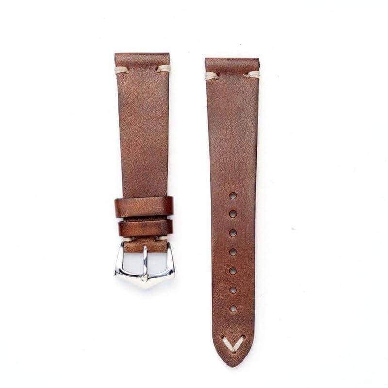 Brown Leather Vintage Watch Strap – Brown Brown