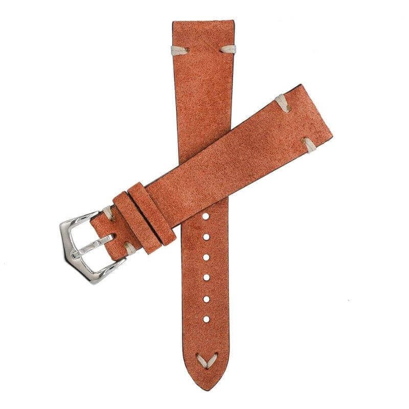 Cognac Suede Vintage Leather Watch Strap Cognac