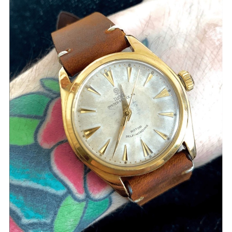 Cognac Vintage Leather Watch Strap Cognac