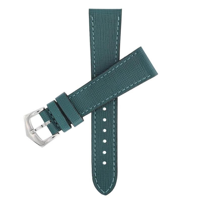 Green Saffiano  Leather Watch Strap Green