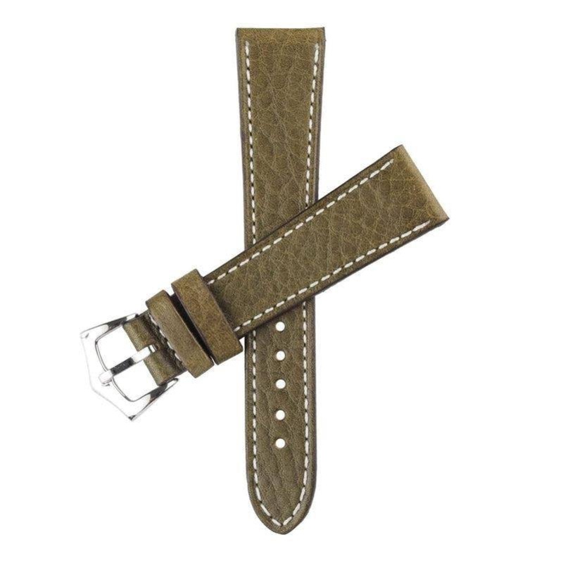 Olive Leather Watch Strap Green