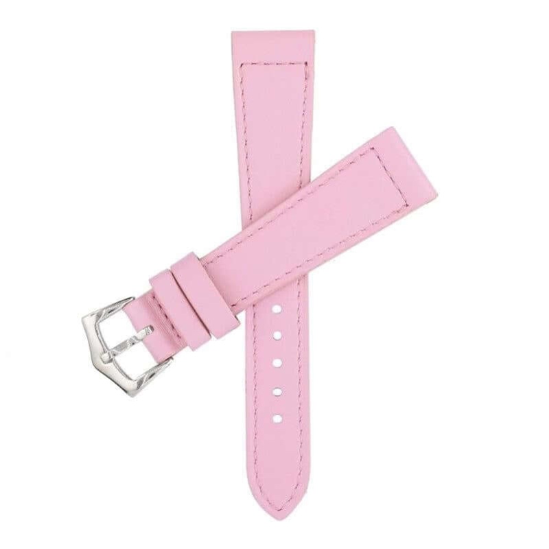Pink Calfskin Leather Watch Strap Pink