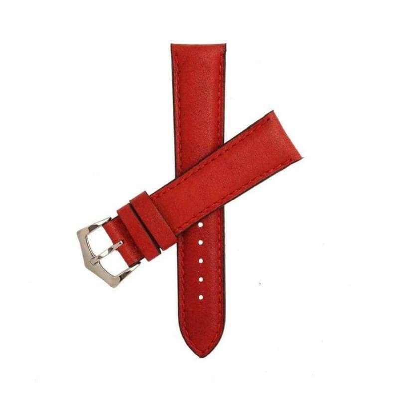 Red Leather Watch Strap Red