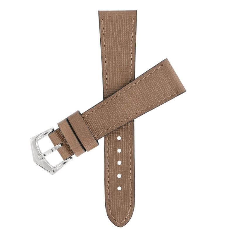 Taupe Saffiano  Leather Watch Strap – Taupe Color Taupe